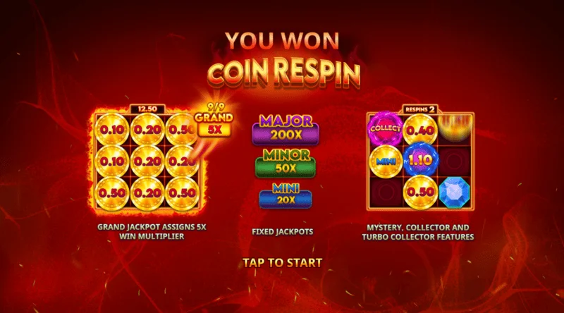 Blazing Coins Deluxe Münz-Respin